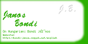 janos bondi business card